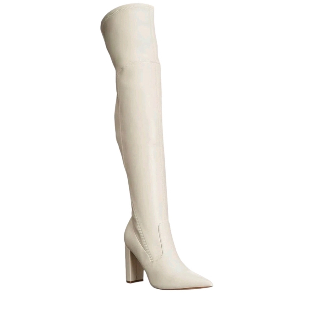 Marc Fisher Elegant Cream Over-the-Knee Boots